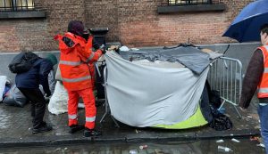 Brüksel’de Sığınmacıların Çadırları Kaldırıldı